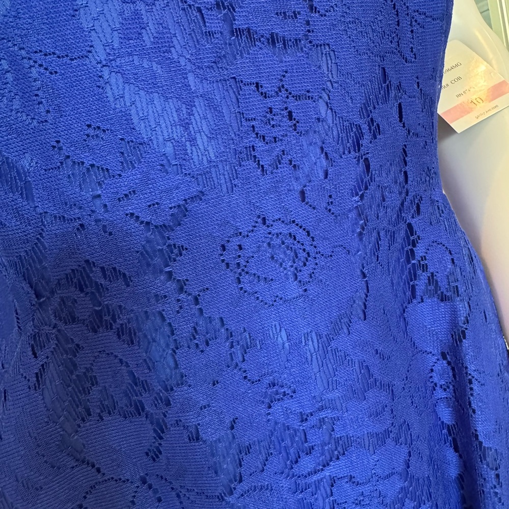 Gabby Skye Cobalt Blue Lace Midi Dress - Picture 10 of 12